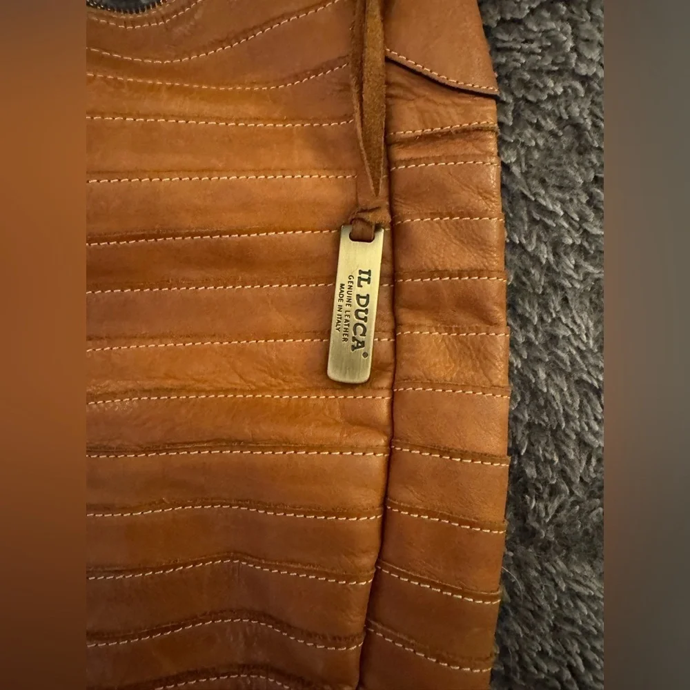 IL DUCA Tan Italian Leather Hobo Bag